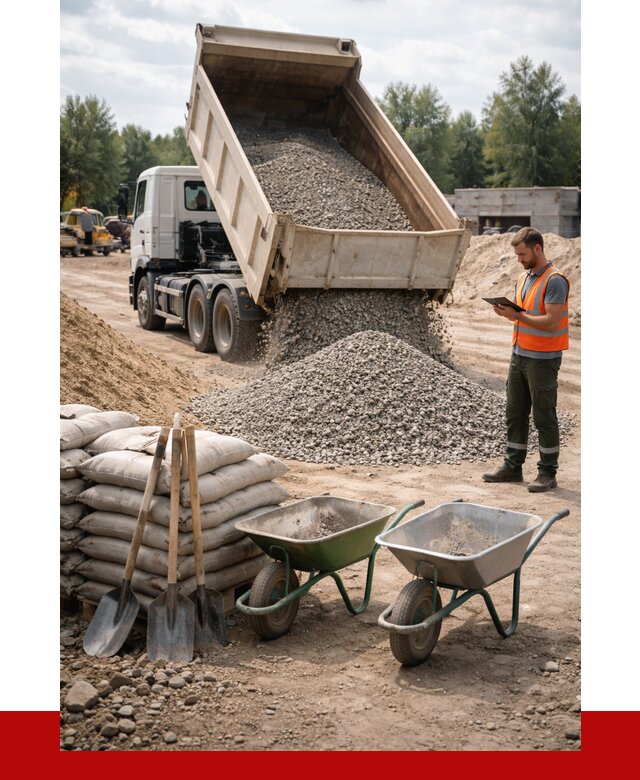 Доставка нерудных материалов в Северске от 1247 руб. | ПРОНЕРУДСвк