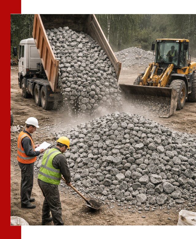 Гранитный щебень фракция 70-150 доставка в Северске