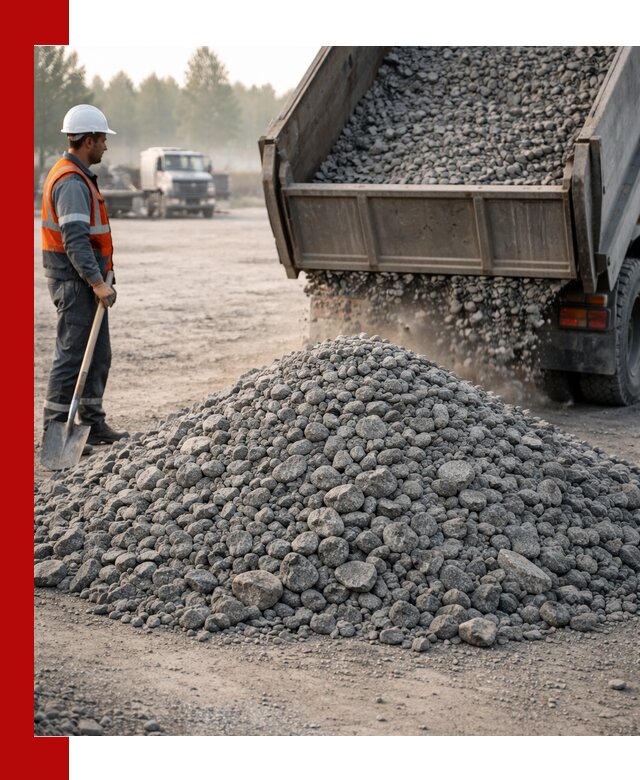 Гранитный щебень фракции 100–201 для строительства в Северске