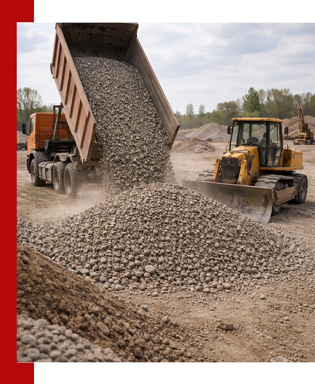 Доставка гравийного щебня фракции 40-70 в Северске