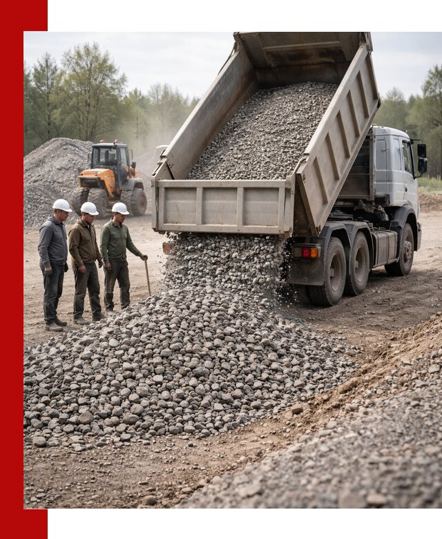 Доставка гравийного щебня фракции 70-120 в Северске