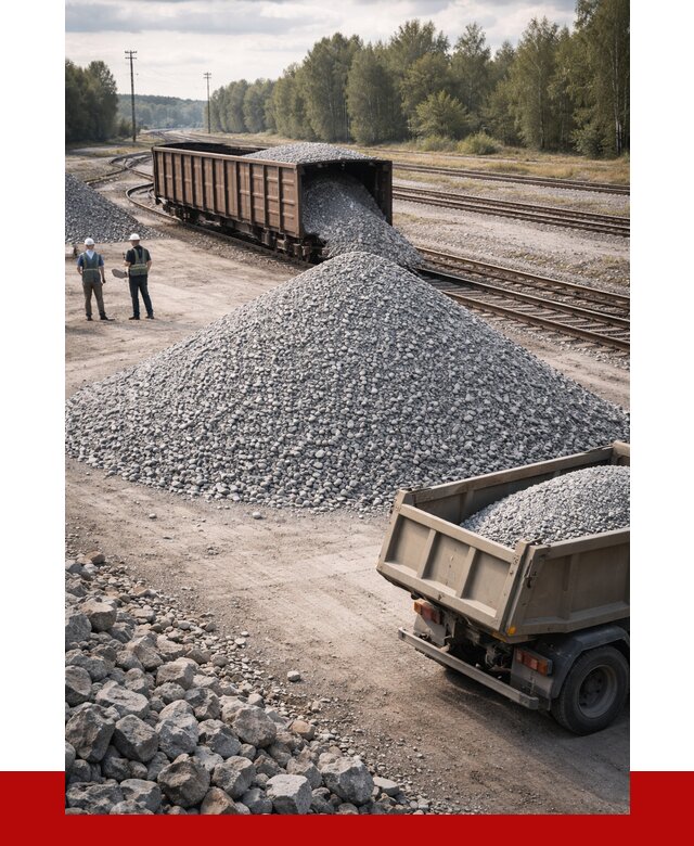 Железнодорожный щебень 20-60 в Северске от 1767 р. | ПРОНЕРУДСвк