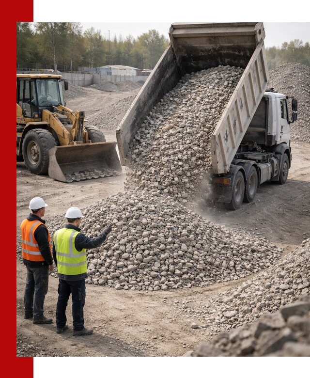 Вторичный щебень фракция 40–70 доставка в Северске