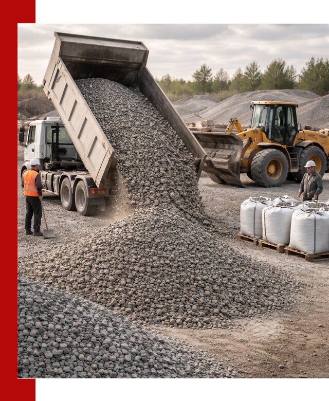 Бетонный щебень фракция 5–20 с доставкой в Северске