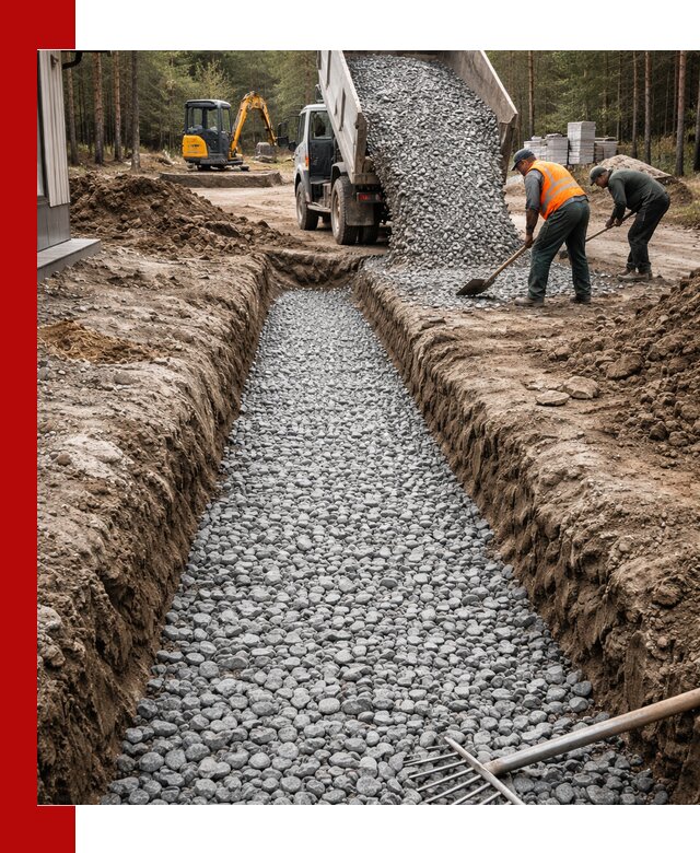 Щебень для дренажа с доставкой в Северске высокого качества