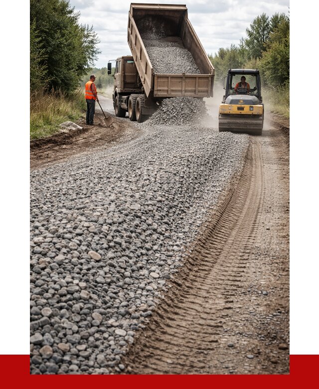 Щебень для отсыпки дороги в Северске от 2807 р. ПРОНЕРУДСвк