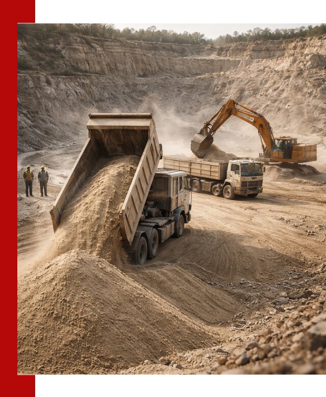 Карьерный песок навалом с доставкой в Северске