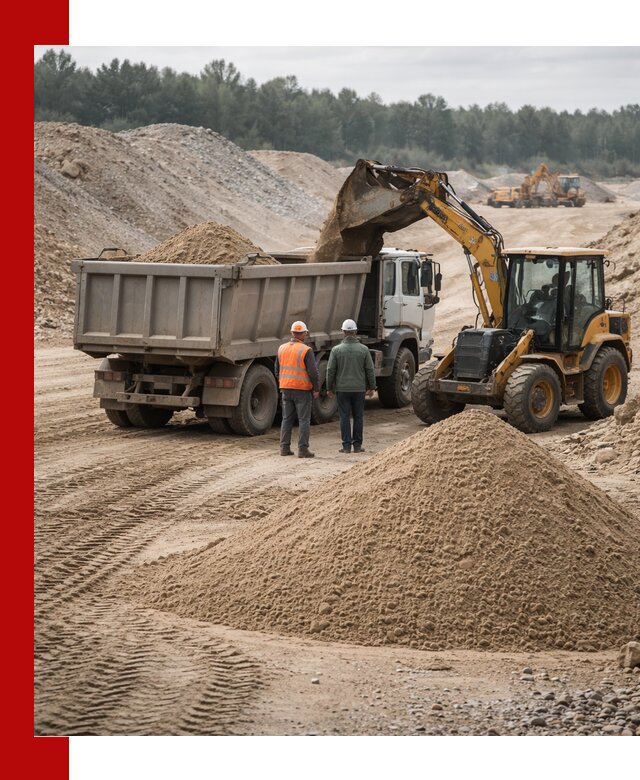 Карьерный среднезернистый песок с доставкой в Северске