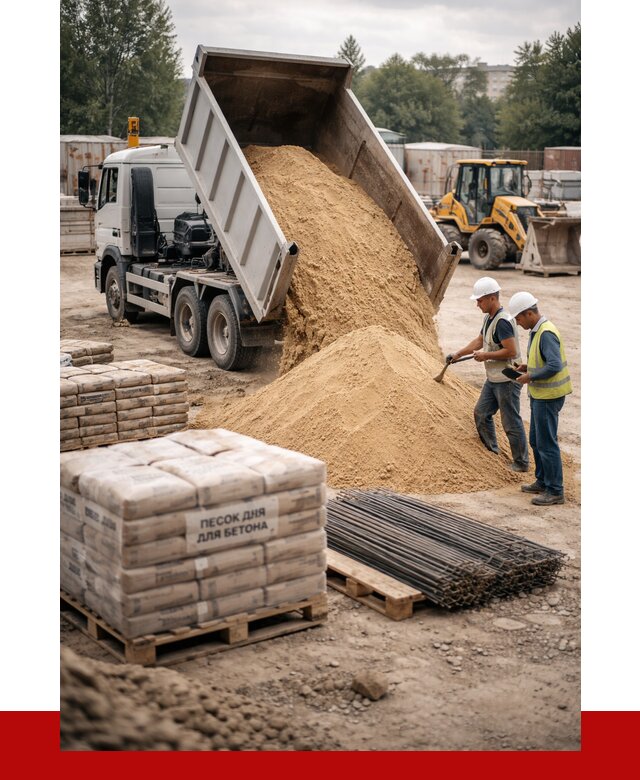 Песок для бетона в Северске от 2599 р. с доставкой, ПРОНЕРУДСвк