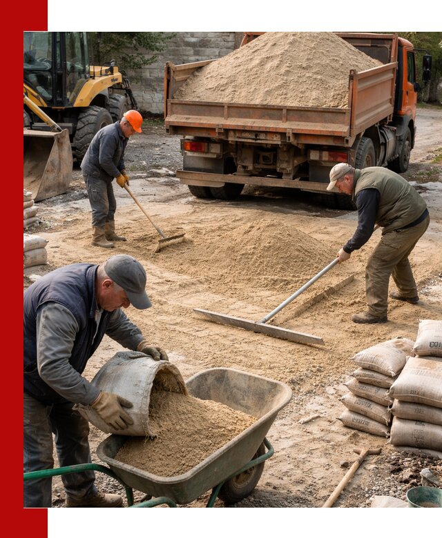 Поставка песка для стяжки в Северске с быстрой доставкой