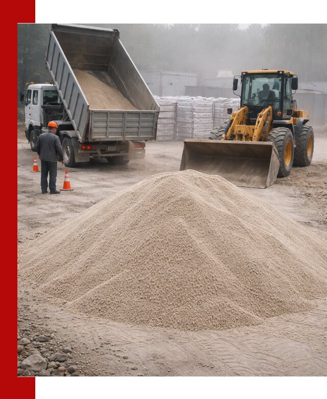 Кварцевый песок фракция 0–8 для стройработ в Северске