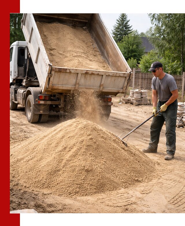 Доставка сухого песка самосвалами в Северске
