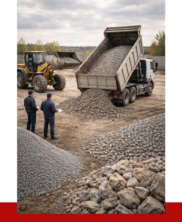 Гравий и камень с доставкой в Северске от 4366 р. - ПРОНЕРУДСвк