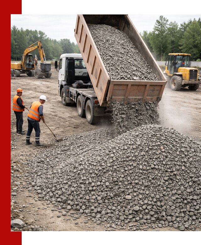 Доставка гравия фракции 40-70 в Северске оптом и в розницу