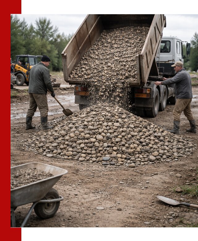 Доставка гальки речной оптом и в розницу в Северске