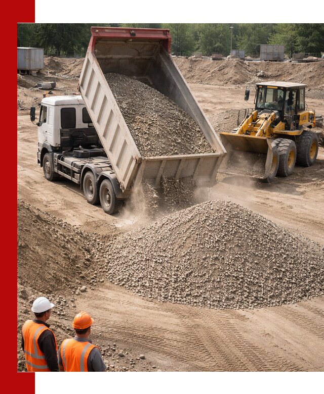 Щебень с песком (ЩГПС С2) с доставкой в Северске