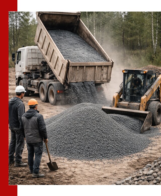 Гранитный отсев 0-5 с доставкой и разгрузкой в Северске