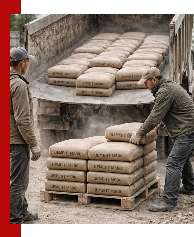 Цемент М500 с доставкой самосвалом в Северске