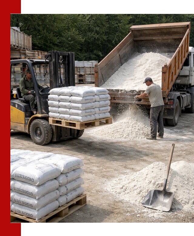 Доставка строительной извести оптом и в розницу в Северске