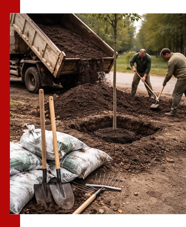 Грунт для посадки деревьев в Северске — доставка и подготовка почвы