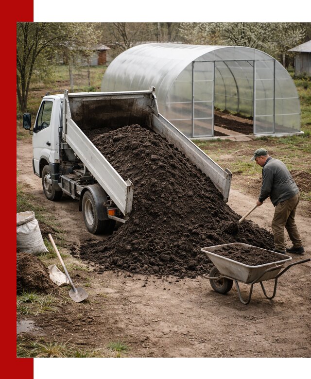 Чернозем для теплицы с доставкой в Северске