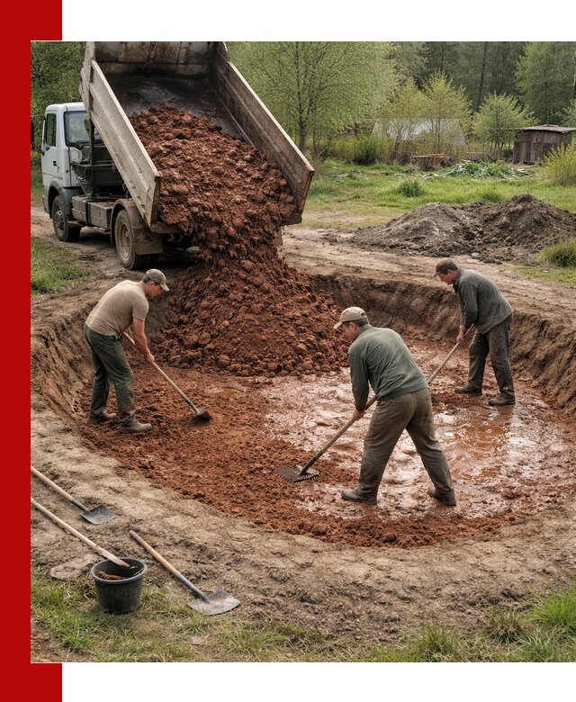 Купить качественную глину для пруда в Северске