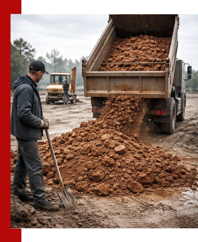 Глина для засыпки в Северске с доставкой самосвалами