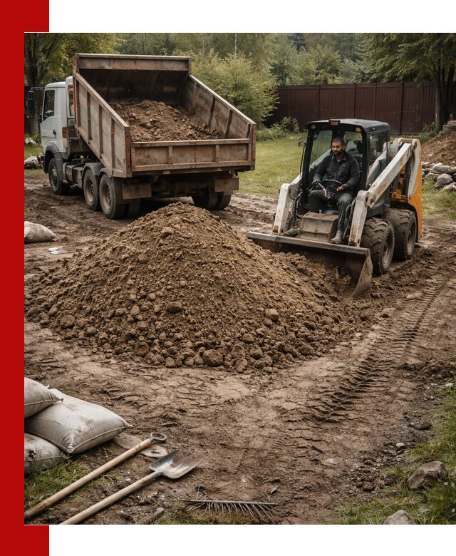 Суглинок для планировки участков в Северске с доставкой и выгрузкой