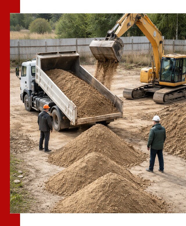 Доставка супеси вагонными и автопартиями в Северске