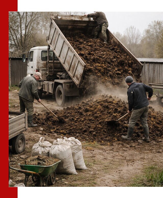 Доставка коровьего навоза самосвалом в Северске