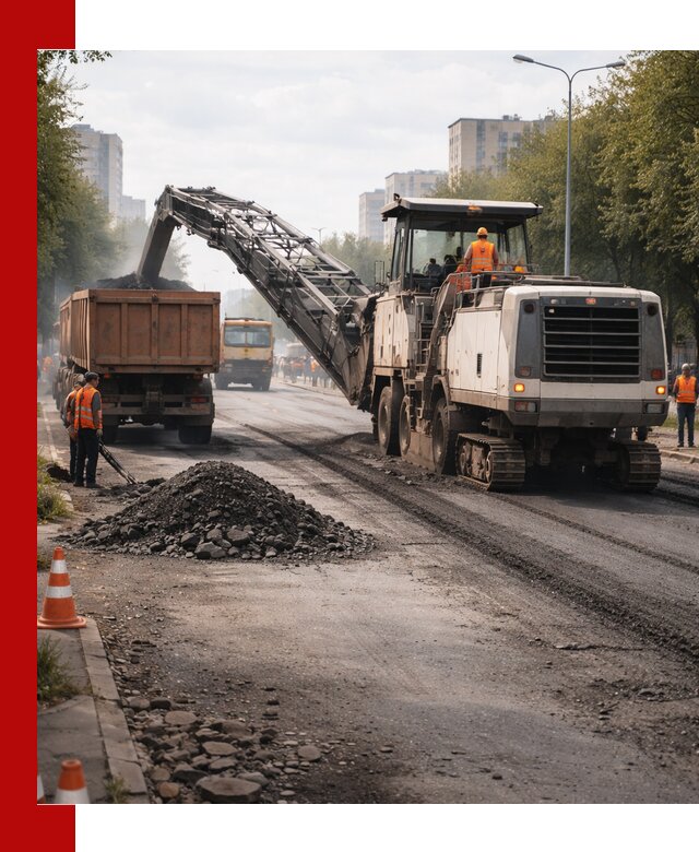 Фрезерованный асфальт в Северске — удаление и вывоз старого покрытия