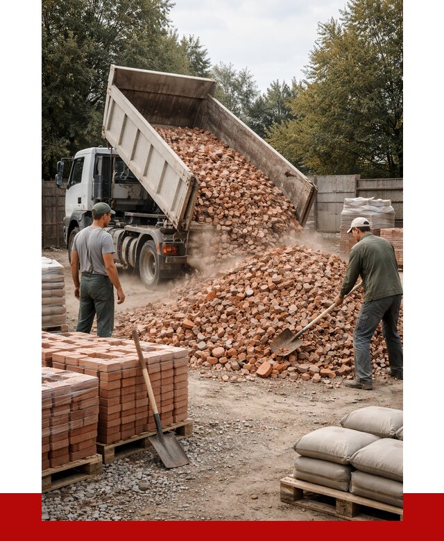 Бой кирпича в Северске с доставкой от 4366 руб/куб | ПРОНЕРУДСвк