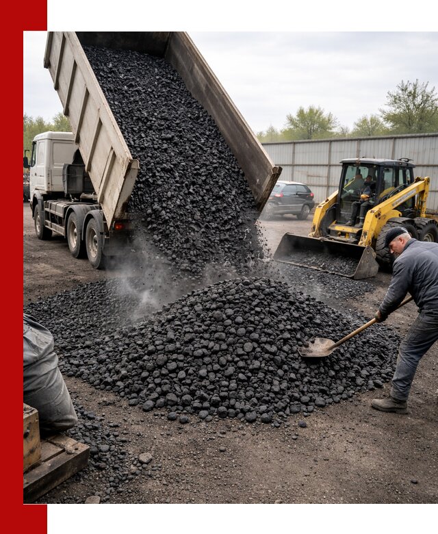 Доставка угля орех в Северске оптом и в розницу