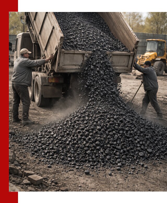 Доставка угля семечка самосвалами в Северске