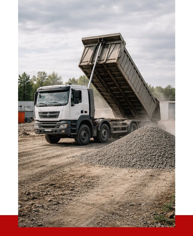 Доставка самосвалом 40 кубов в Северске от 9356 р. | ПРОНЕРУДСвк