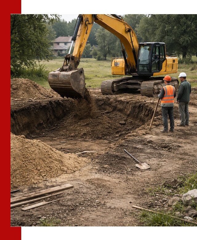 Рытье котлована под фундамент в Северске (быстро и недорого)