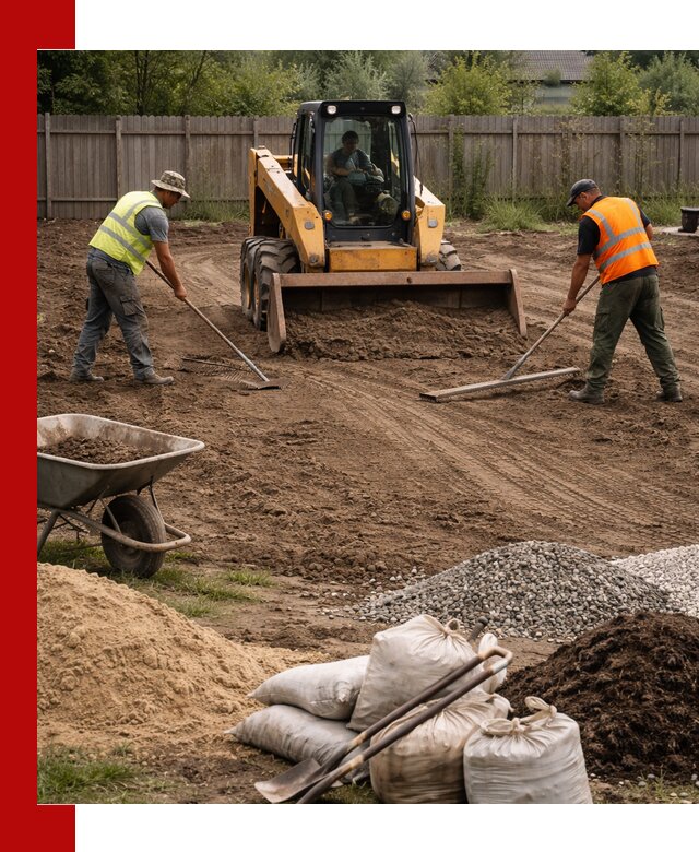 Выравнивание участка под строительство и благоустройство в Северске